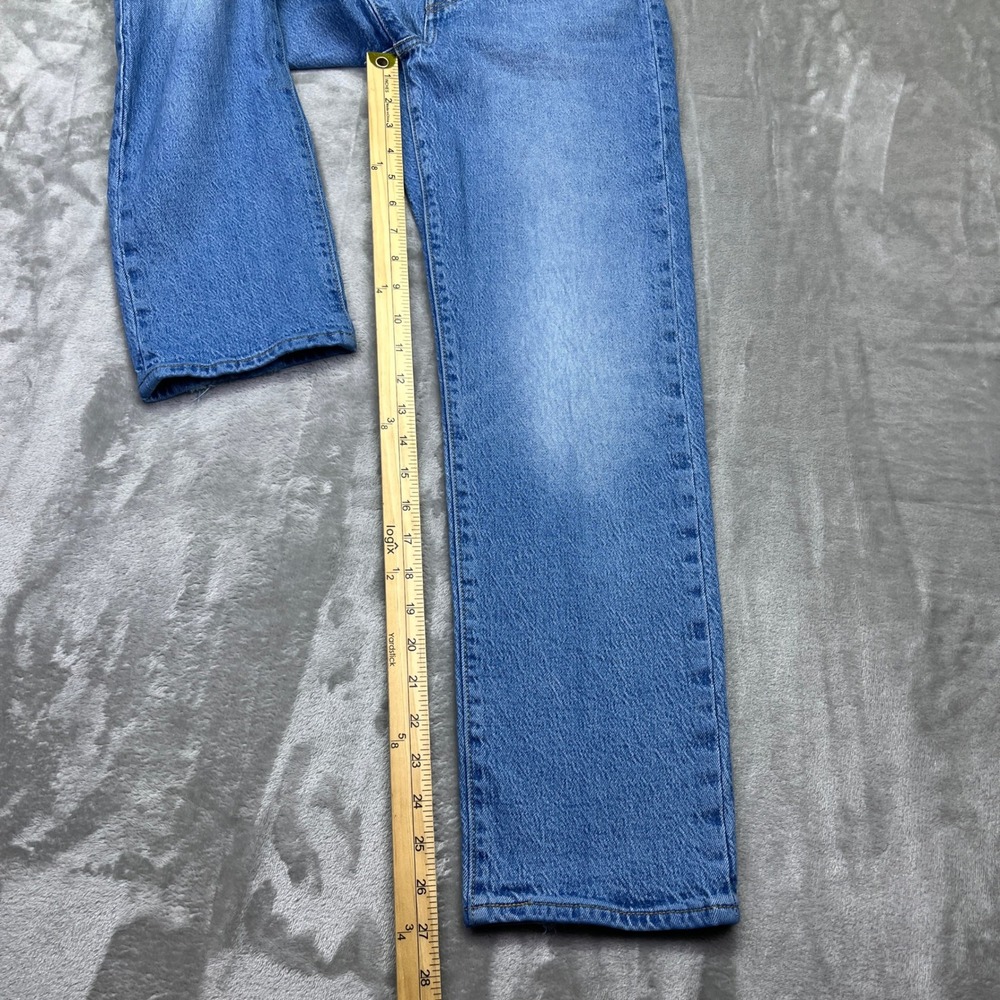 Levi's Wedgie Straight Jeans High Rise Button Fly Denim Casual Sz 26 Grunge Boho - Picture 3 of 14